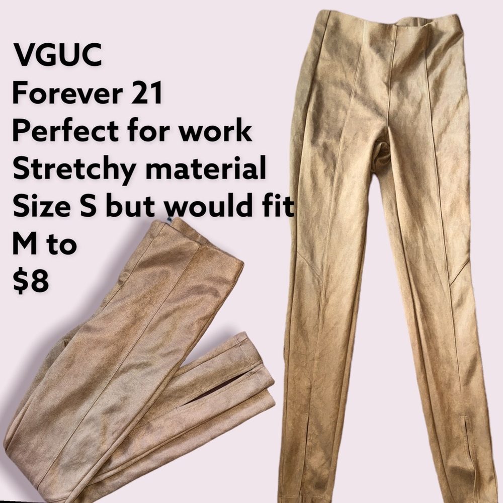 Faux corduroy material pants